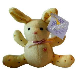 5" New Small Yellow Easter Bunny Rabbit Scurry Vintage 1985 Hallmark
